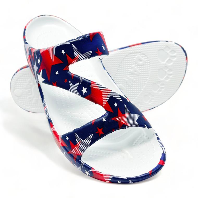 Dawgs Women's PAW Print Z Sandals - Stars Forever