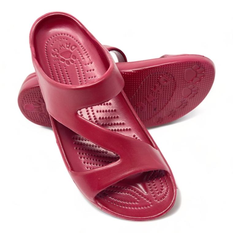 Dawgs Women's Z Sandals - Burgundy