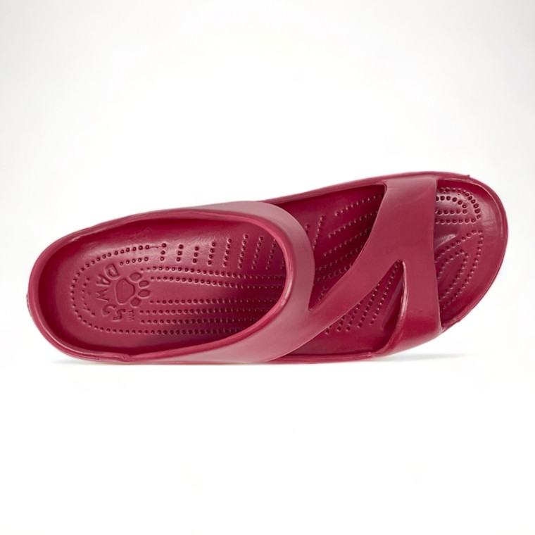 Dawgs Women's Z Sandals - Burgundy