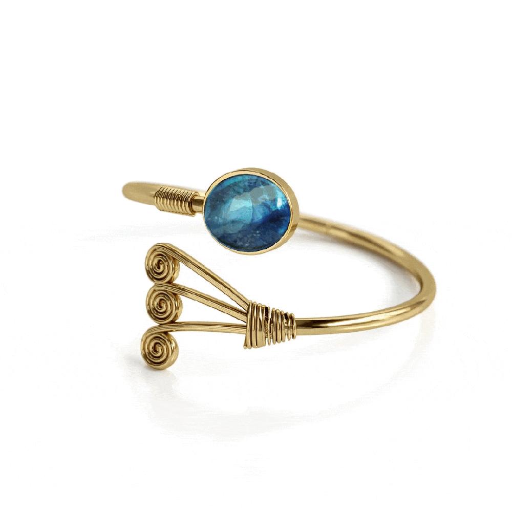 daya Anada Labradorite Bracelet Pure Brass