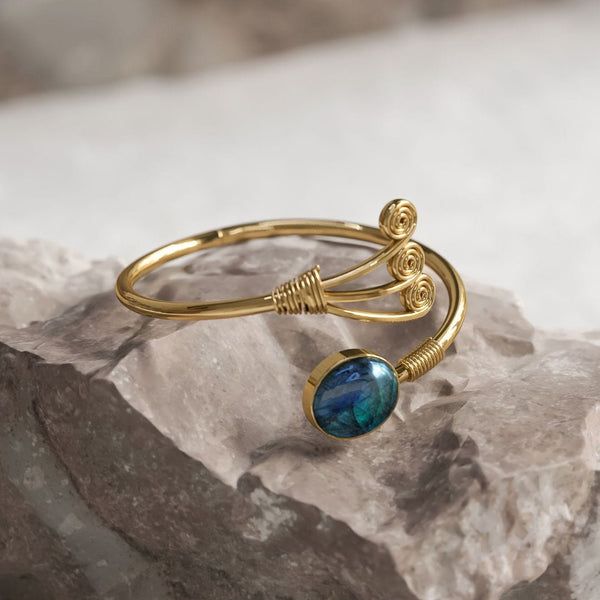 Daya Anada Labradorite Bracelet Pure Brass