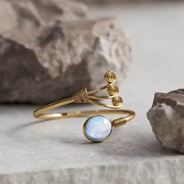 Daya Anada Moonstone Bracelet Pure Brass