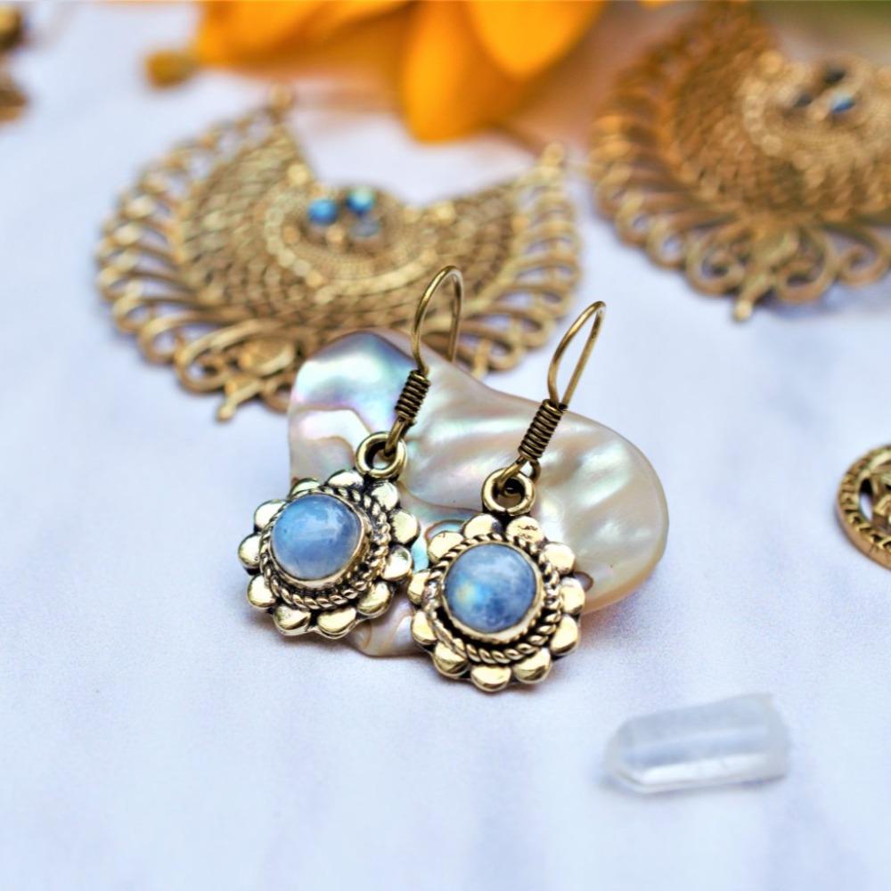 daya Blush Earrings Pure Brass