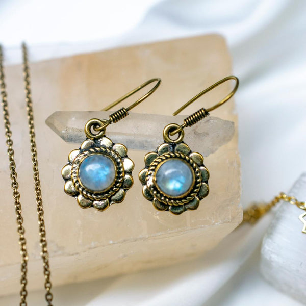 Daya Blush Earrings Pure Brass