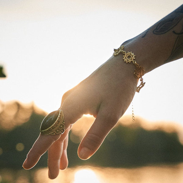 Daya Daya 7-Chakra Bracelet 14K Gold Plated