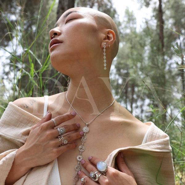 Daya Daya 7-Chakra Silver Earrings Sterling Silver