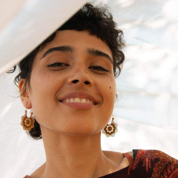 Daya Imperial Earrings Pure Brass