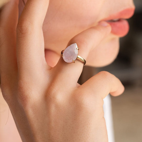 Daya Lunar Rose Ring 14K Gold