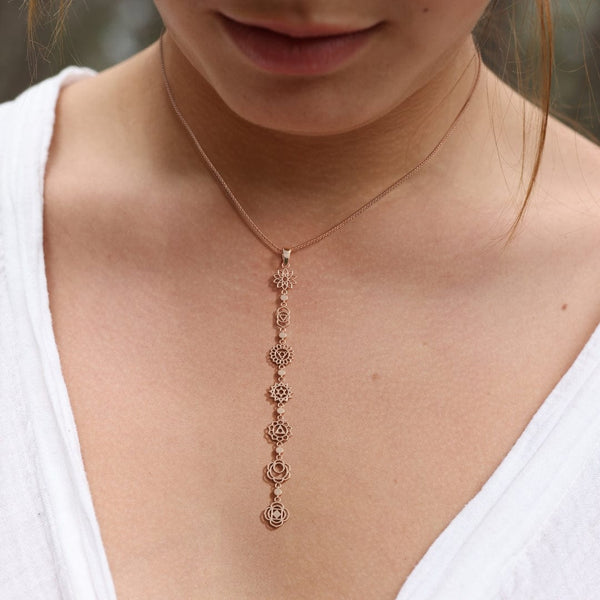 Daya Mini Chakra Necklace Rose Gold