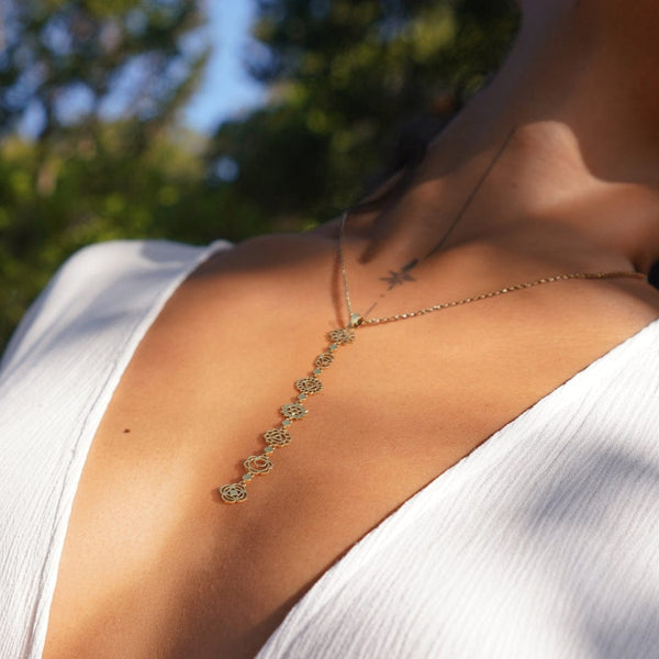Daya Mini Chakra Necklace Rose Gold