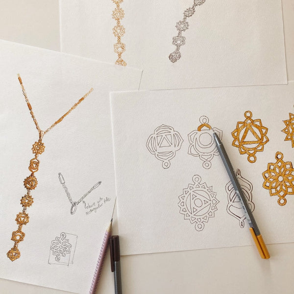 Daya Mini Chakra Necklace Rose Gold