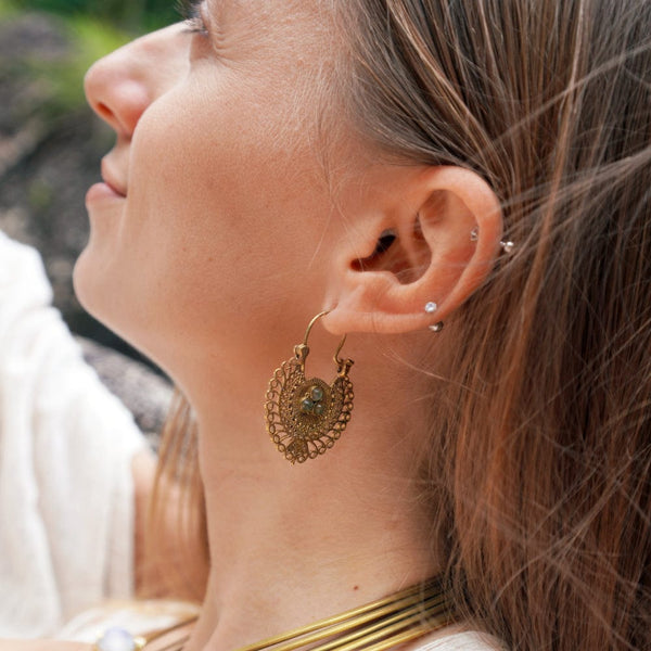 Daya Mini Mood Earrings Pure Brass