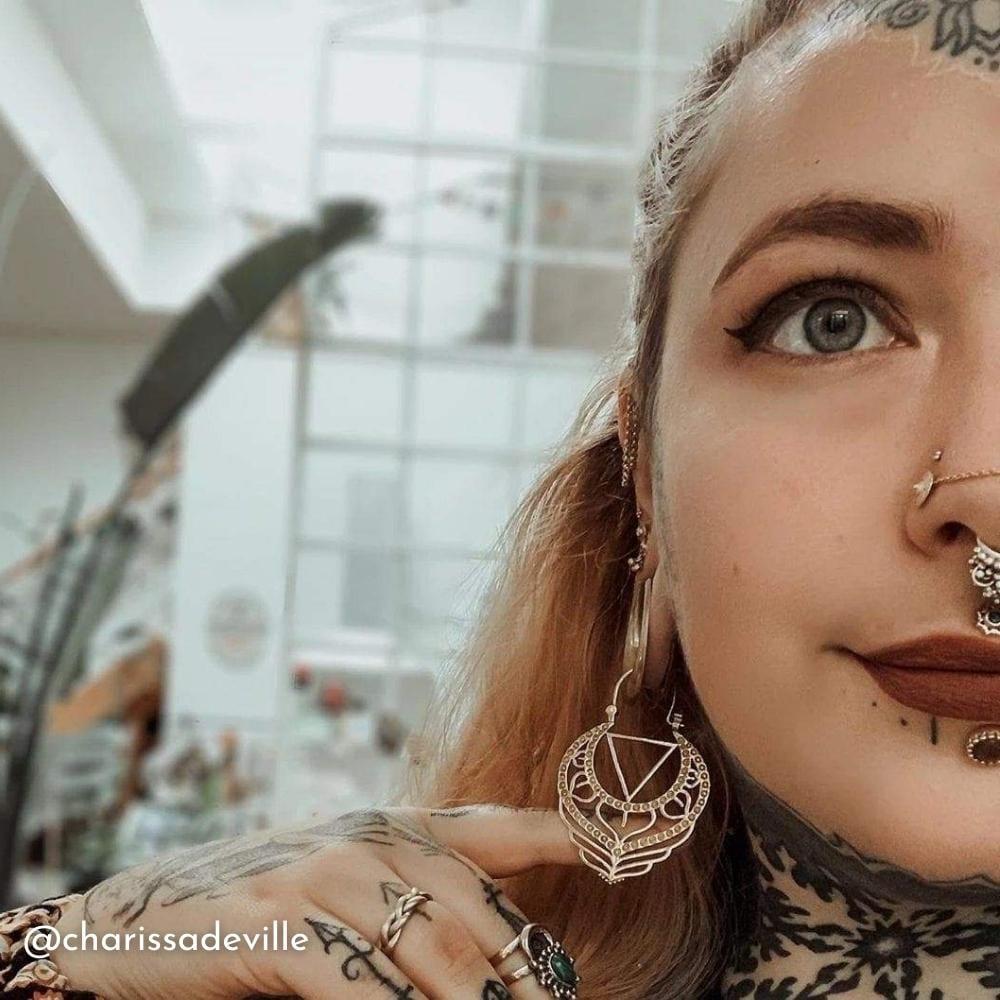 daya Mystic Night Earrings pure brass