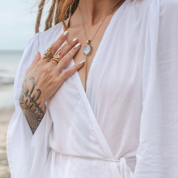 Daya Nura Moonstone Necklace 14K Gold