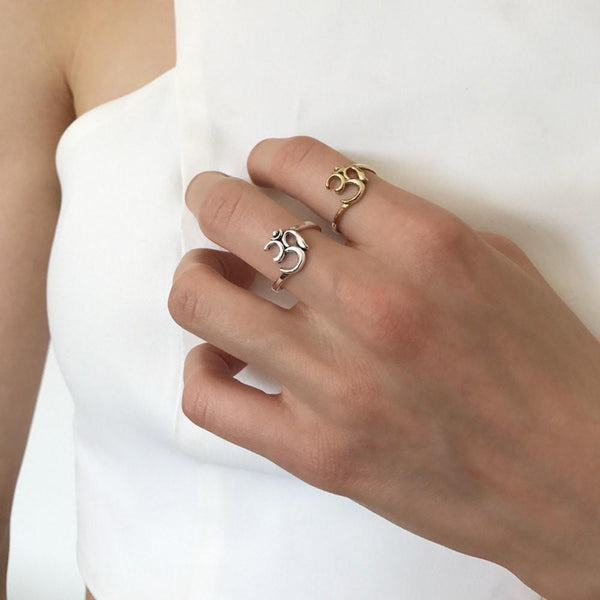 Daya Om Ring Sterling Silver