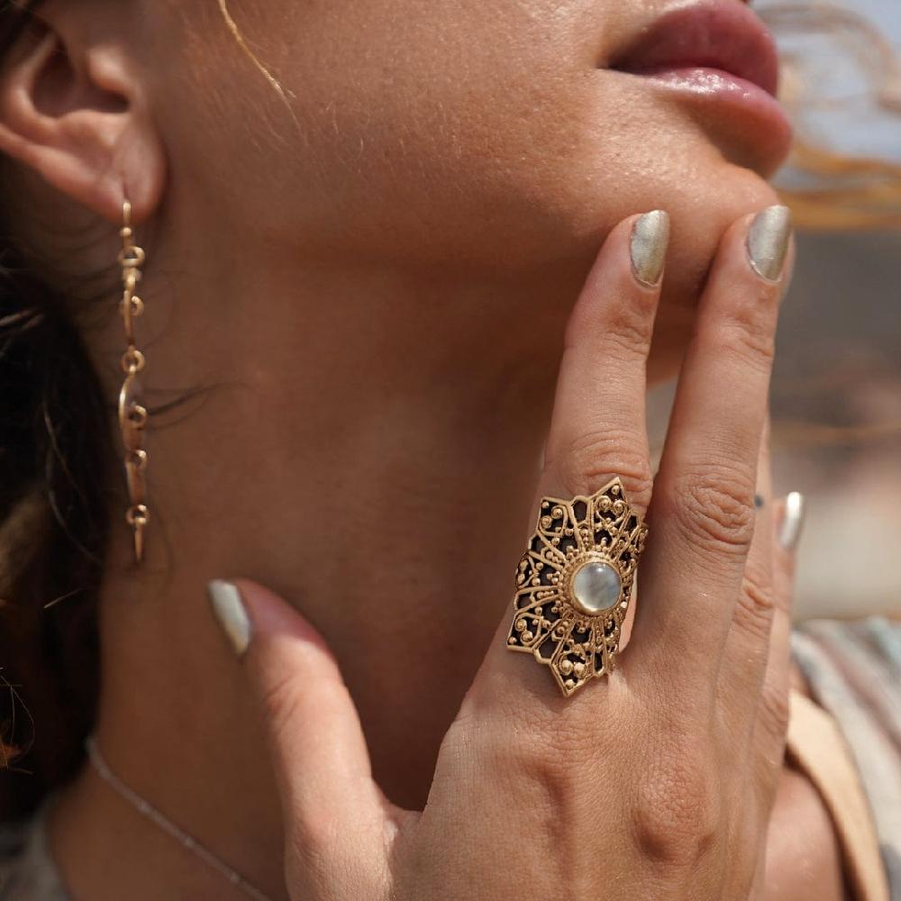 daya Salome Ring Pure Brass