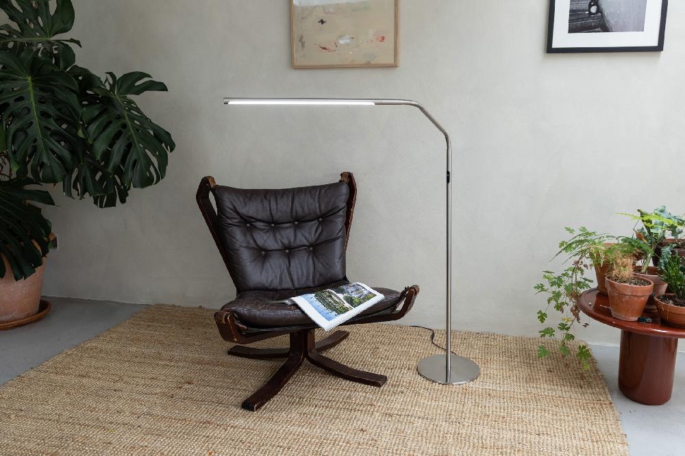 Daylight Company Slimline 4 Floor Lamp – Brushed Steel