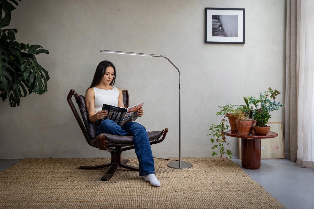 Daylight Company Slimline 4 Floor Lamp – Brushed Steel