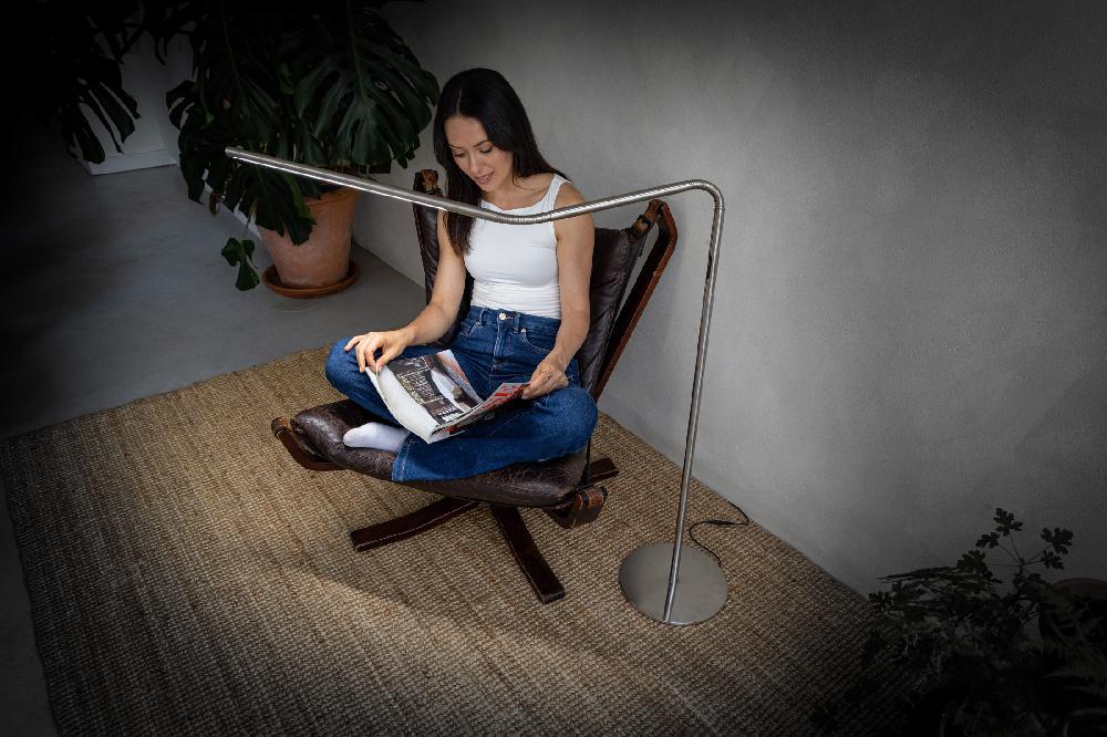 Daylight Company Slimline 4 Floor Lamp – Brushed Steel