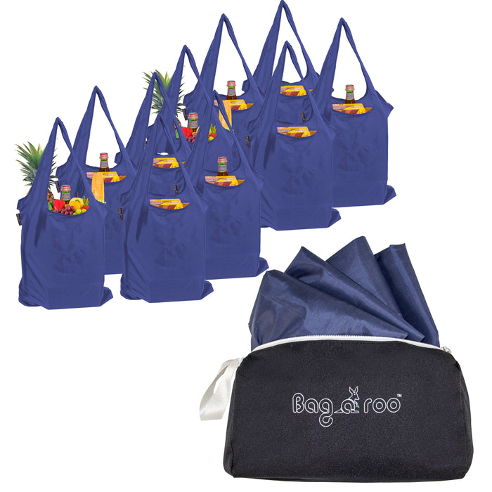 dbest products dbest products Bagaroo Sport Reusable Grocery Bags Shopping Tote with Carrying Case Machine Washable 10 Pack