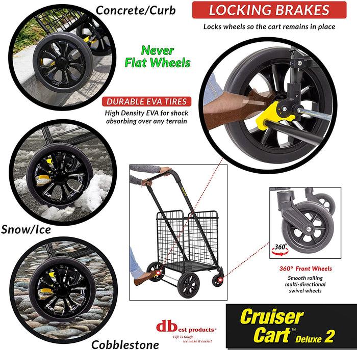 Dbest Products Cruiser Cart Deluxe 2 Black
