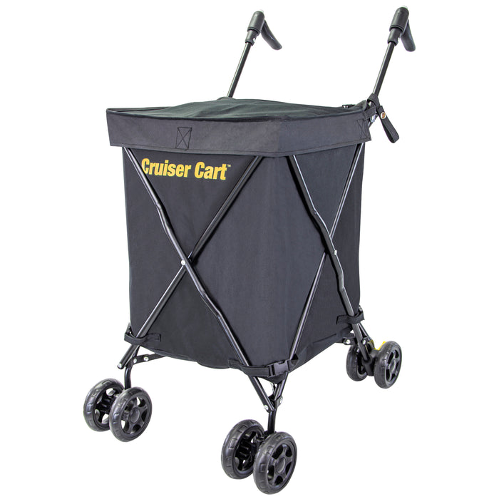dbest products dbest products Cruiser Cart Urban 360 Folding Shopping Grocery Collapsible Laundry Basket on Wheels Foldable Utility Trolley Carrito de Compras