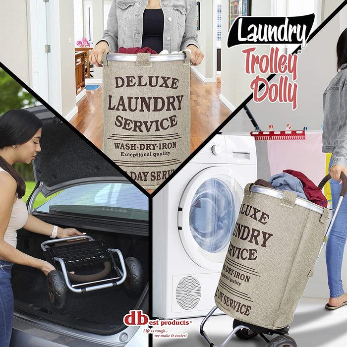 Dbest Products Laundry Trolley Dolly Beige