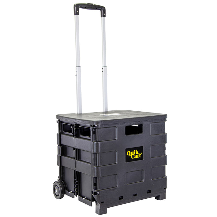 dbest products dbest products Quik Cart Sport Collapsible Rolling Crate on Wheels for Teachers Tote Basket 80 lbs Capacity Made from Heavy Duty Plastic Used as a Seat Black dbest products dbest products Quik Cart Sport Collapsible Rolling Crate on Wheels for Teachers Tote Basket 80 lbs Capacity Made from Heavy Duty Plastic Used as a Seat Black
