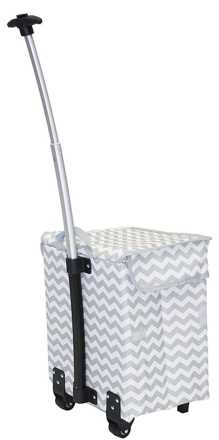 Dbest Products Trendy Smart Cart - Grey Chevron