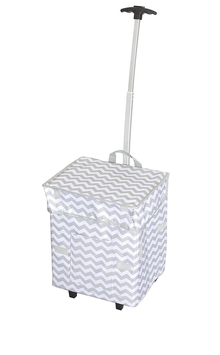 dbest products Trendy Smart Cart - Grey Chevron