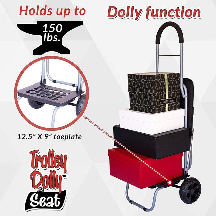 Dbest Products Trolley Dolly With Seat - Black