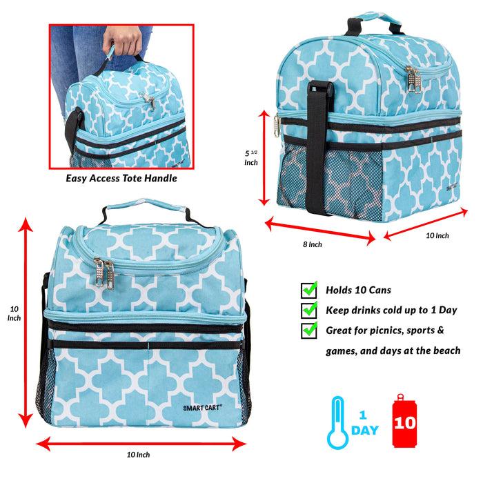 Dbest Products Dbest Products Ultra Compact Cooler Smart Cart Lunch Bag Insulated Tote Women Men Camping Accessories Beach Loncheras Para Mujer Hombres Moroccan Tile