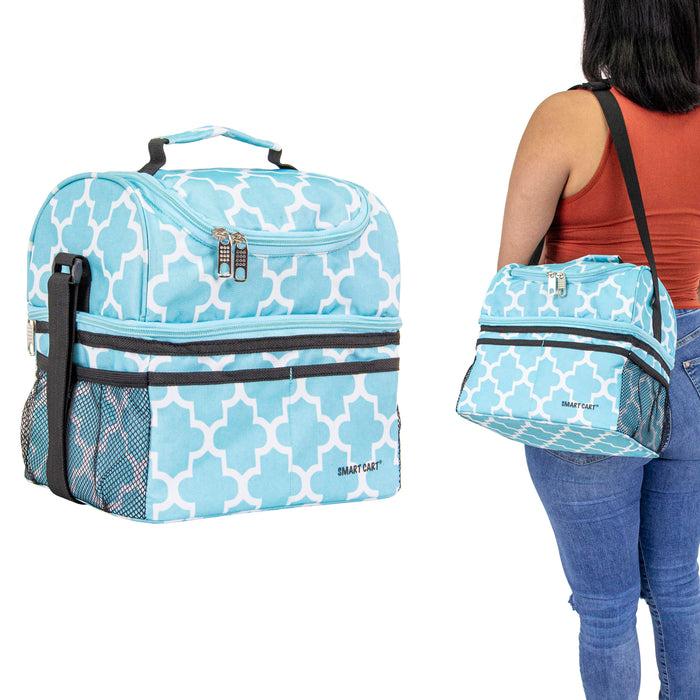 dbest products dbest products Ultra Compact Cooler Smart Cart Lunch Bag Insulated Tote Women Men Camping Accessories Beach Loncheras para Mujer Hombres Moroccan Tile