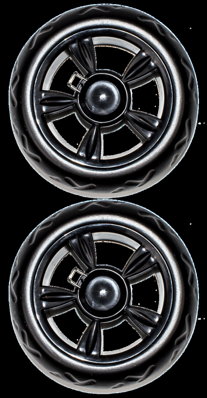 dbest products Pair of Two Beefy Wheels Replacement - Black