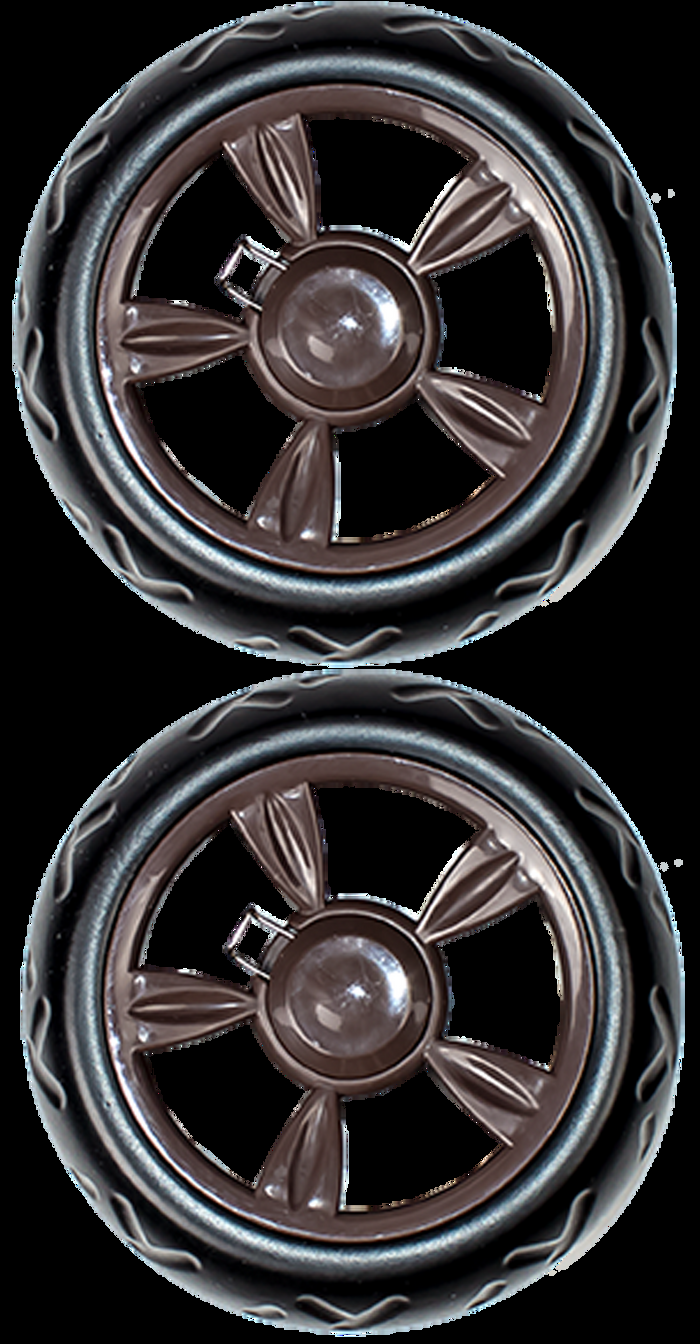 dbest products Pair of Two Beefy Wheels Replacement - Brown
