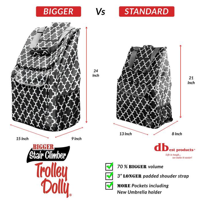 Dbest Products Pattern Stair Climber Bigger Trolley Dolly Black Moroccan Tile