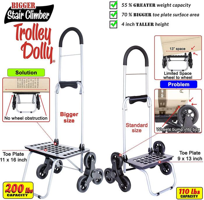 Dbest Products Stair Climber Bigger Trolley Dolly Black
