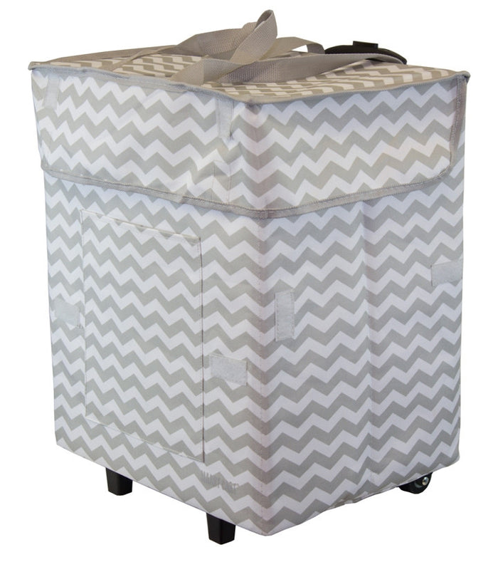 dbest products Trendy Bigger Smart Cart - Gray Chevron