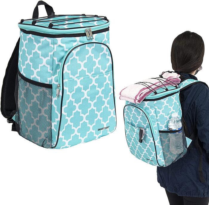 dbest products Ultra Compact Cooler Smart Cart Backpack Moroccan Tile