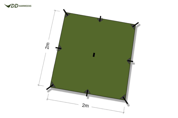 Dd Hammocks DD Tarp 2x2 - Olive Green