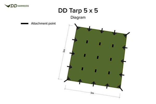 Dd Hammocks DD Tarp 5x5 - Olive Green