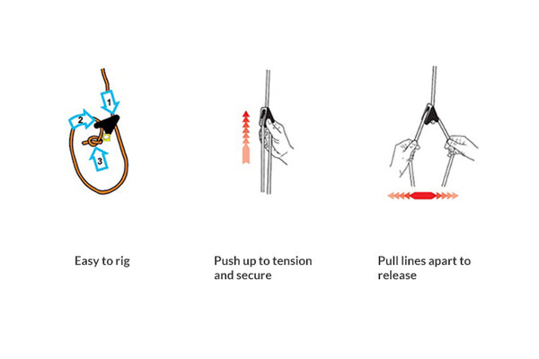 Dd Hammocks Glow In The Dark Mini Line-Loks (Pack Of 12)