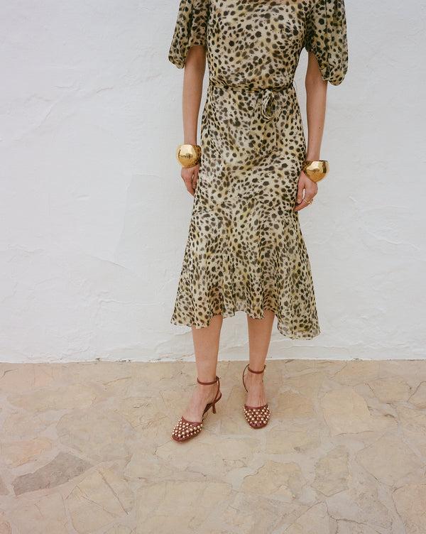 De La Vali ANITA MIDI DRESS SILK CHIFFON EL FELINO