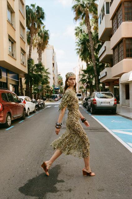 De La Vali ANITA MIDI DRESS SILK CHIFFON EL FELINO