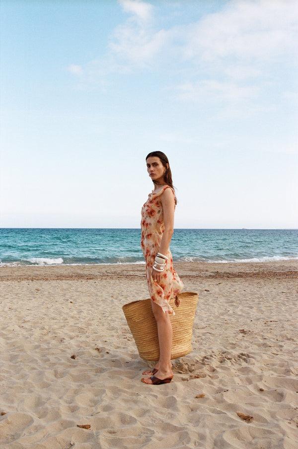 De La Vali ARENA MINI DRESS SILK CHIFFON LA ROSA