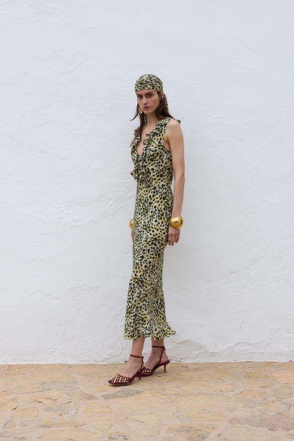 De La Vali CESTO MIDI DRESS SILK CDC EL FELINO