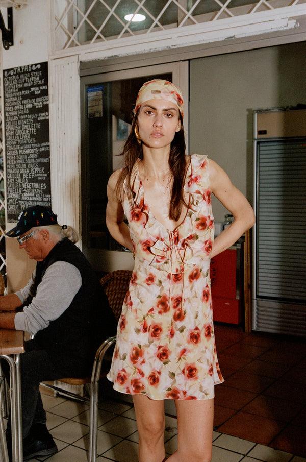 De La Vali CESTO MINI DRESS SILK CDC LA ROSA