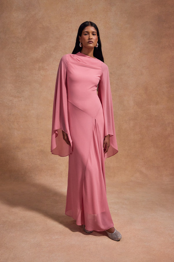 de la vali HAUSOS MAXI DRESS IN BALLET CHIFFON