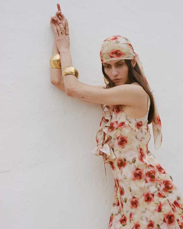 De La Vali HEADSCARF SILK CHIFFON LA ROSA