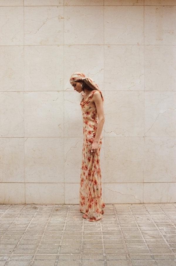 De La Vali HEADSCARF SILK CHIFFON LA ROSA